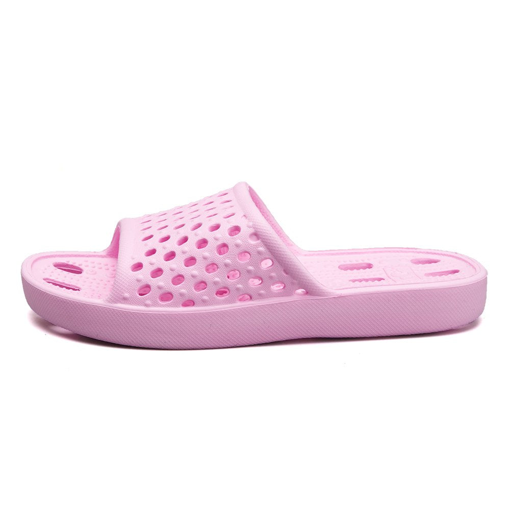 Xomiboe Shower Shoes For Men Women, Quick Dry Shower Slippers for Bathroom | Non Slip Lightweight EVA, With Drain Holes, Wide Fit For Gym Shower, College Dorm, Locker Room, Indoor, Pool