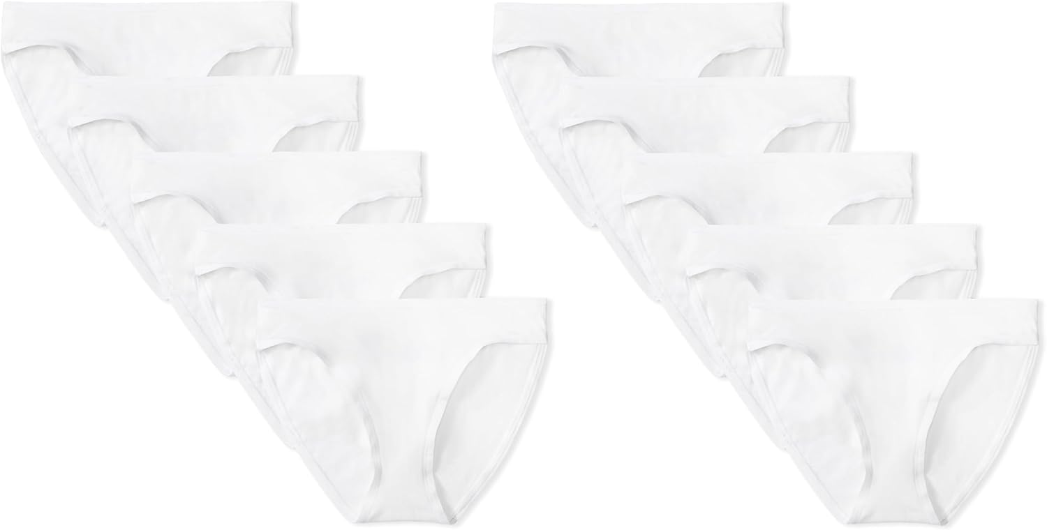Amazon Essentials Women's Cotton Spandex Bikini Brief Underwear (Available in Plus Size)