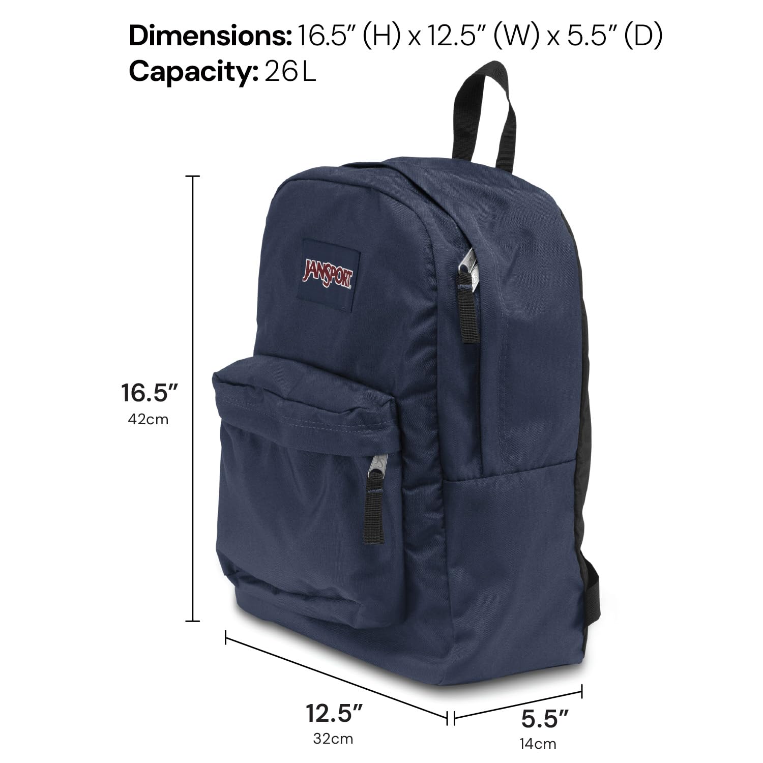 JanSport SuperBreak One Backpack - Durable, Lightweight Bag with 1 Main Compartment, Front Utility Pocket with Built-in Organizer, Premium Backpack, Cherry Lacquer