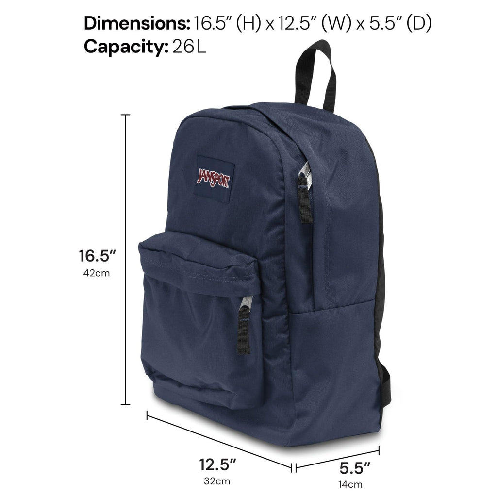 JanSport SuperBreak One Backpack - Durable, Lightweight Bag with 1 Main Compartment, Front Utility Pocket with Built-in Organizer, Premium Backpack, Cherry Lacquer