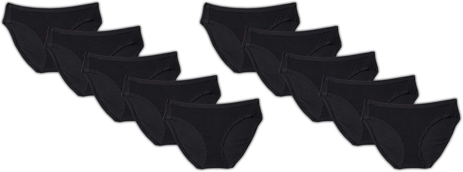 Amazon Essentials Women's Cotton Spandex Bikini Brief Underwear (Available in Plus Size)