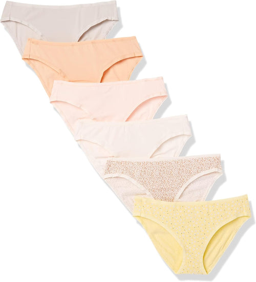 Amazon Essentials Women's Cotton Spandex Bikini Brief Underwear (Available in Plus Size)