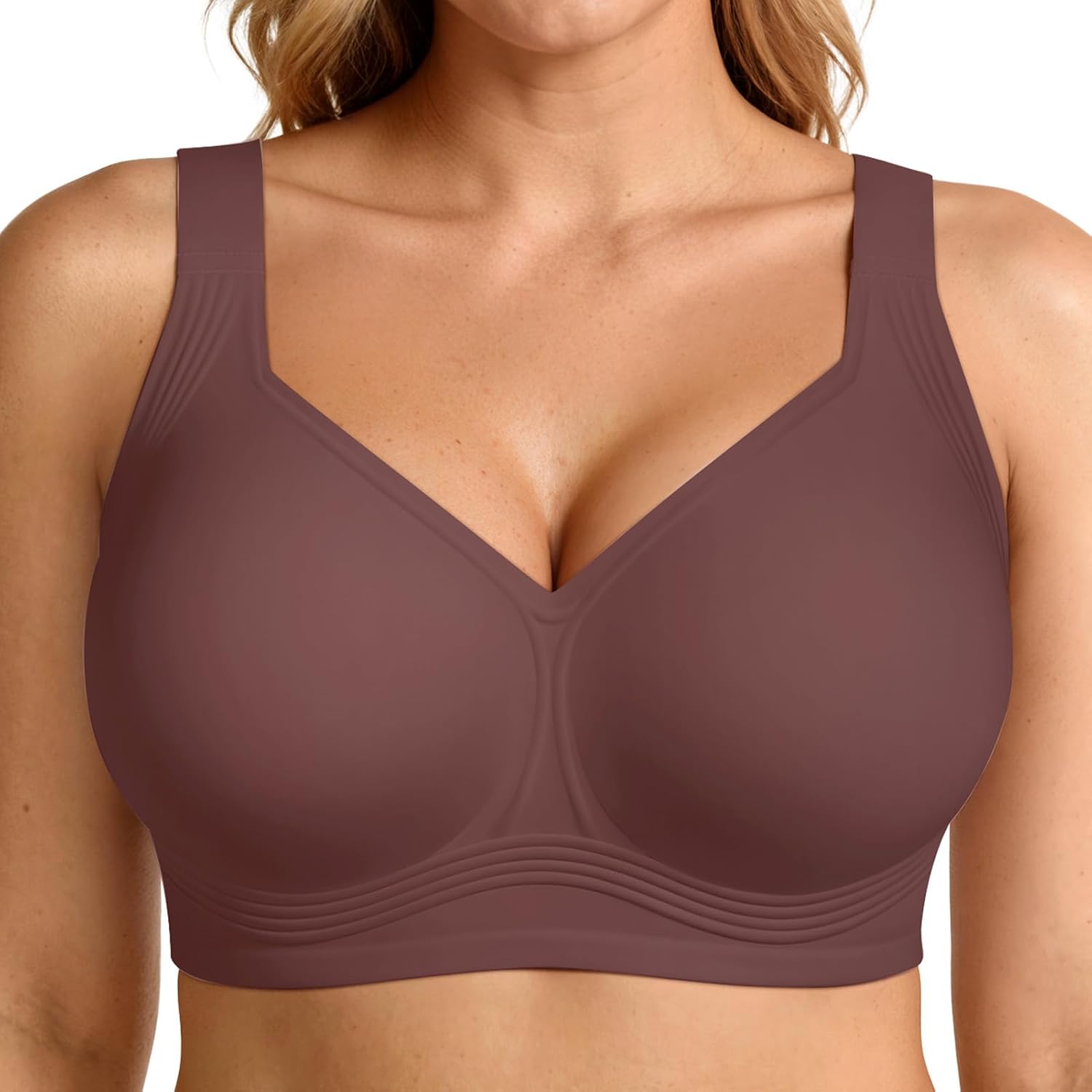 LetsJoli Jelly Bras for Women No Underwire Plus Size Push Up Supportive | Full Coverage, Wireless Support Lift, For Older Women Large Breasts, Minimizer, Seamless Everyday Bra