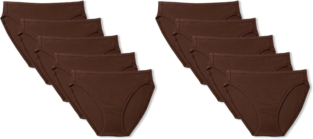 Amazon Essentials Women's Cotton Spandex Bikini Brief Underwear (Available in Plus Size)