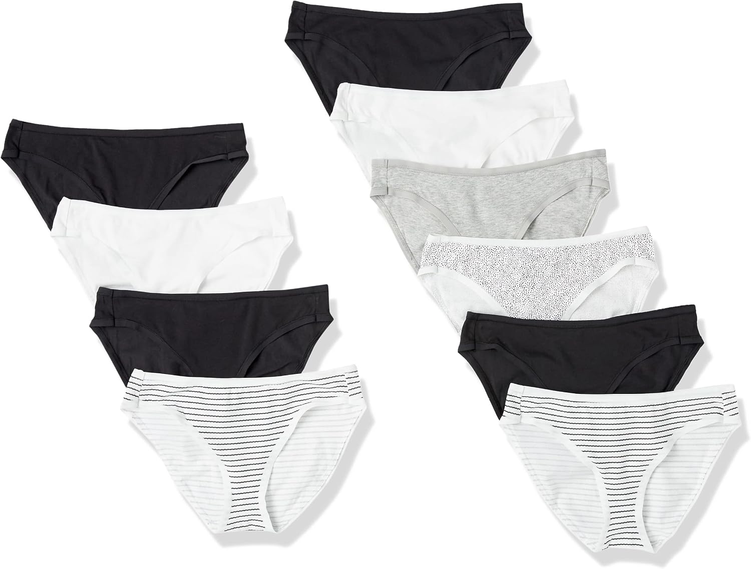 Amazon Essentials Women's Cotton Spandex Bikini Brief Underwear (Available in Plus Size)