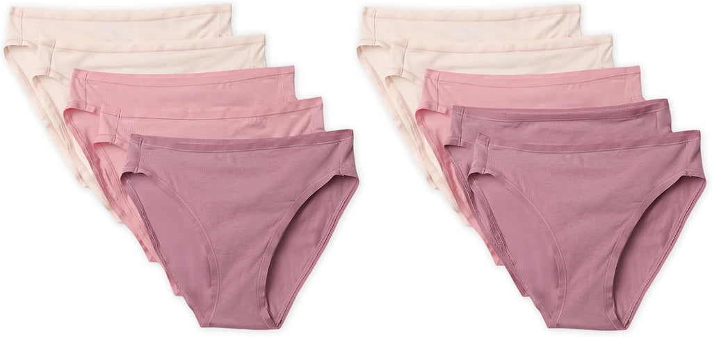 Amazon Essentials Women's Cotton Spandex Bikini Brief Underwear (Available in Plus Size)