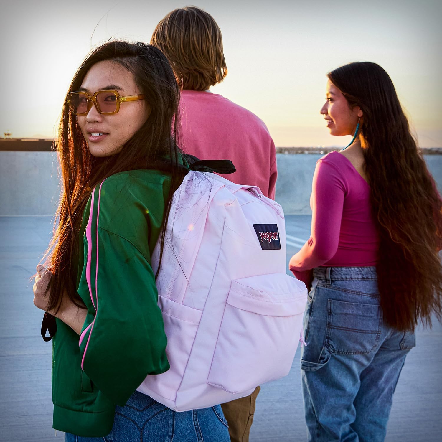 JanSport SuperBreak One Backpack - Durable, Lightweight Bag with 1 Main Compartment, Front Utility Pocket with Built-in Organizer, Premium Backpack, Cherry Lacquer