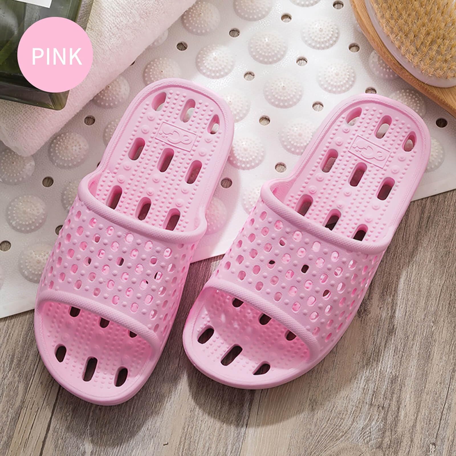 Xomiboe Shower Shoes For Men Women, Quick Dry Shower Slippers for Bathroom | Non Slip Lightweight EVA, With Drain Holes, Wide Fit For Gym Shower, College Dorm, Locker Room, Indoor, Pool