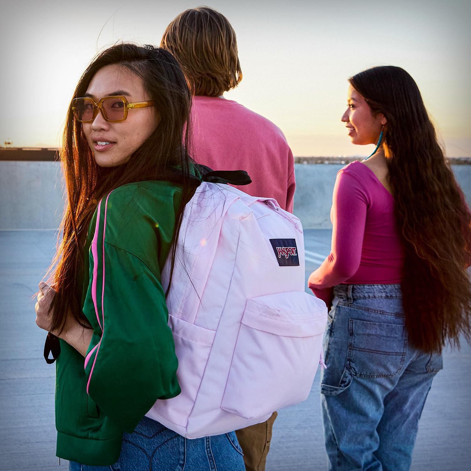 JanSport SuperBreak One Backpack - Durable, Lightweight Bag with 1 Main Compartment, Front Utility Pocket with Built-in Organizer, Premium Backpack, Cherry Lacquer