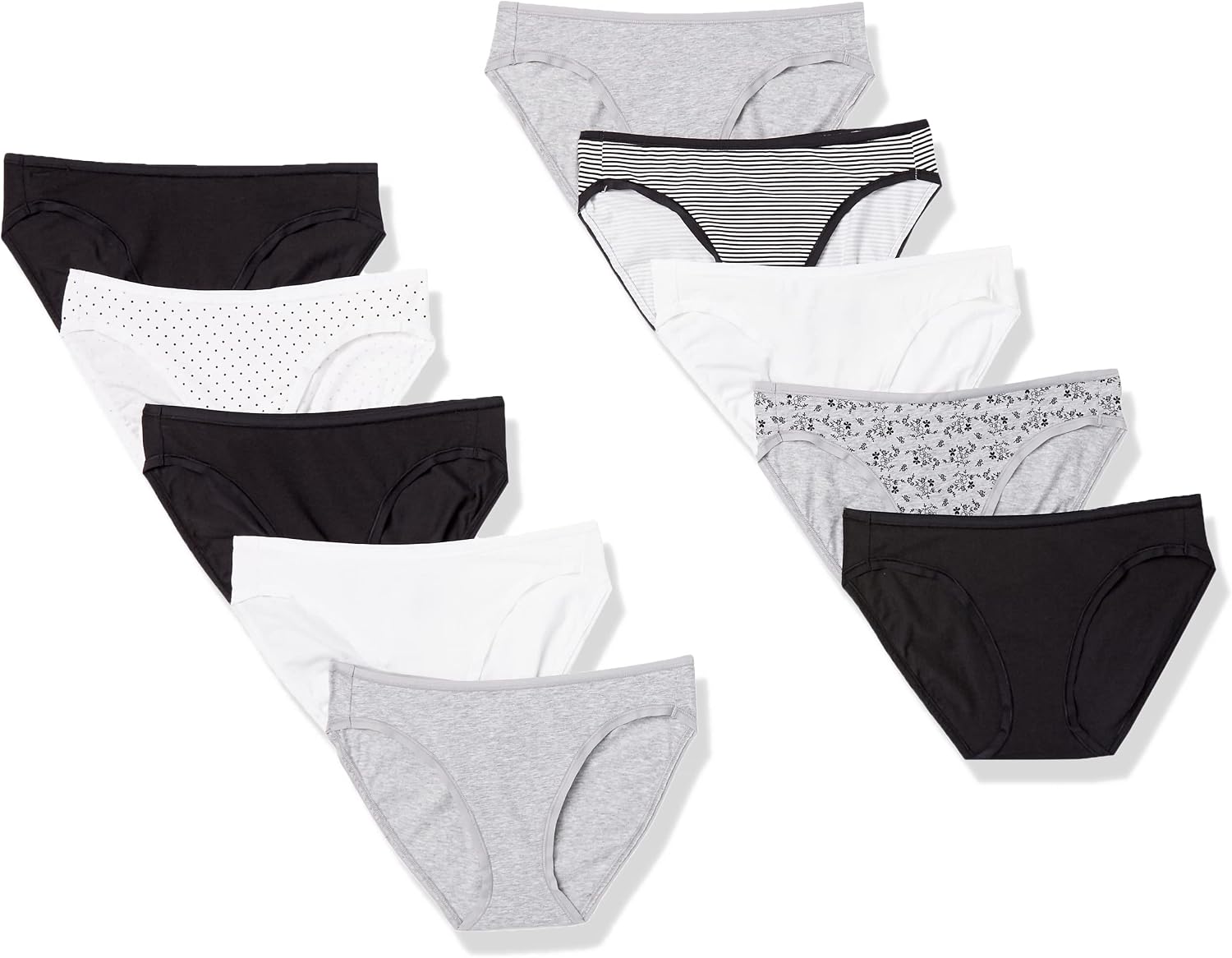 Amazon Essentials Women's Cotton Spandex Bikini Brief Underwear (Available in Plus Size)