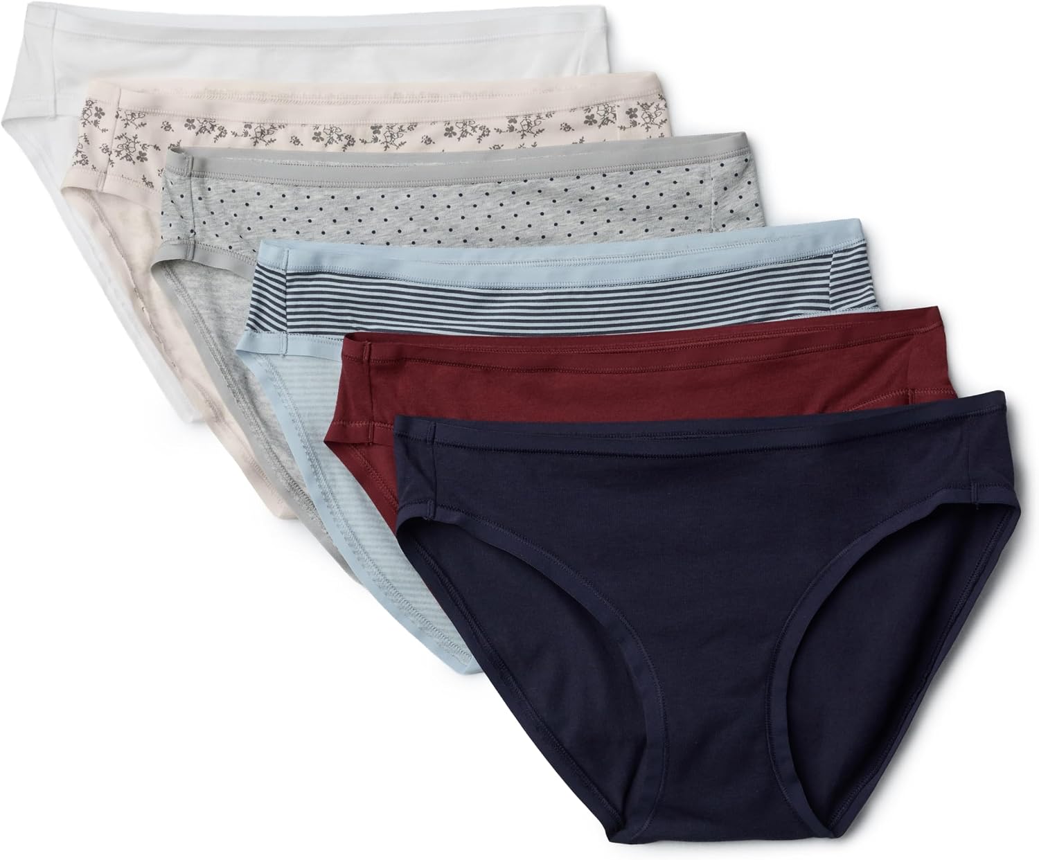 Amazon Essentials Women's Cotton Spandex Bikini Brief Underwear (Available in Plus Size)