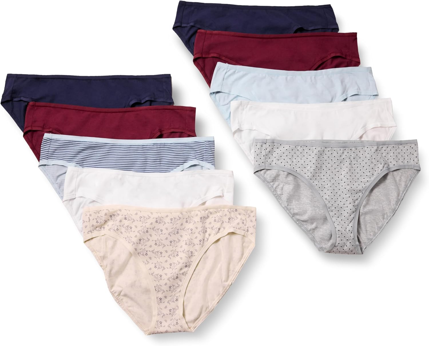 Amazon Essentials Women's Cotton Spandex Bikini Brief Underwear (Available in Plus Size)
