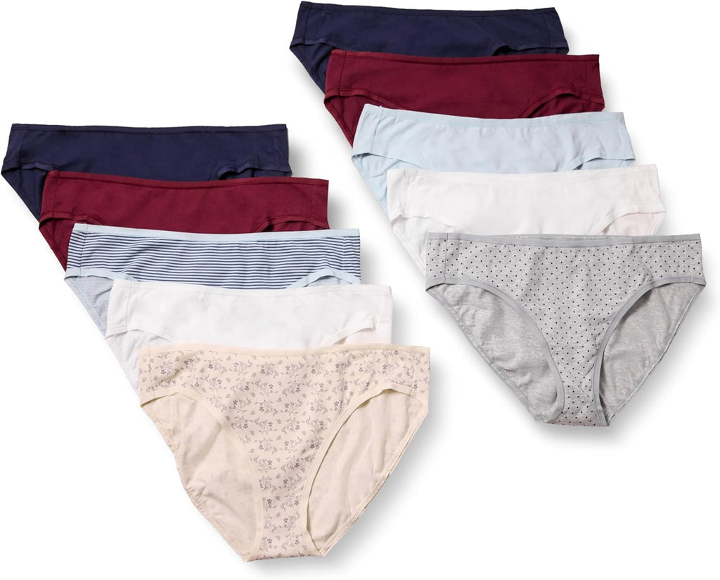 Amazon Essentials Women's Cotton Spandex Bikini Brief Underwear (Available in Plus Size)