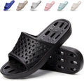 Xomiboe Shower Shoes For Men Women, Quick Dry Shower Slippers for Bathroom | Non Slip Lightweight EVA, With Drain Holes, Wide Fit For Gym Shower, College Dorm, Locker Room, Indoor, Pool