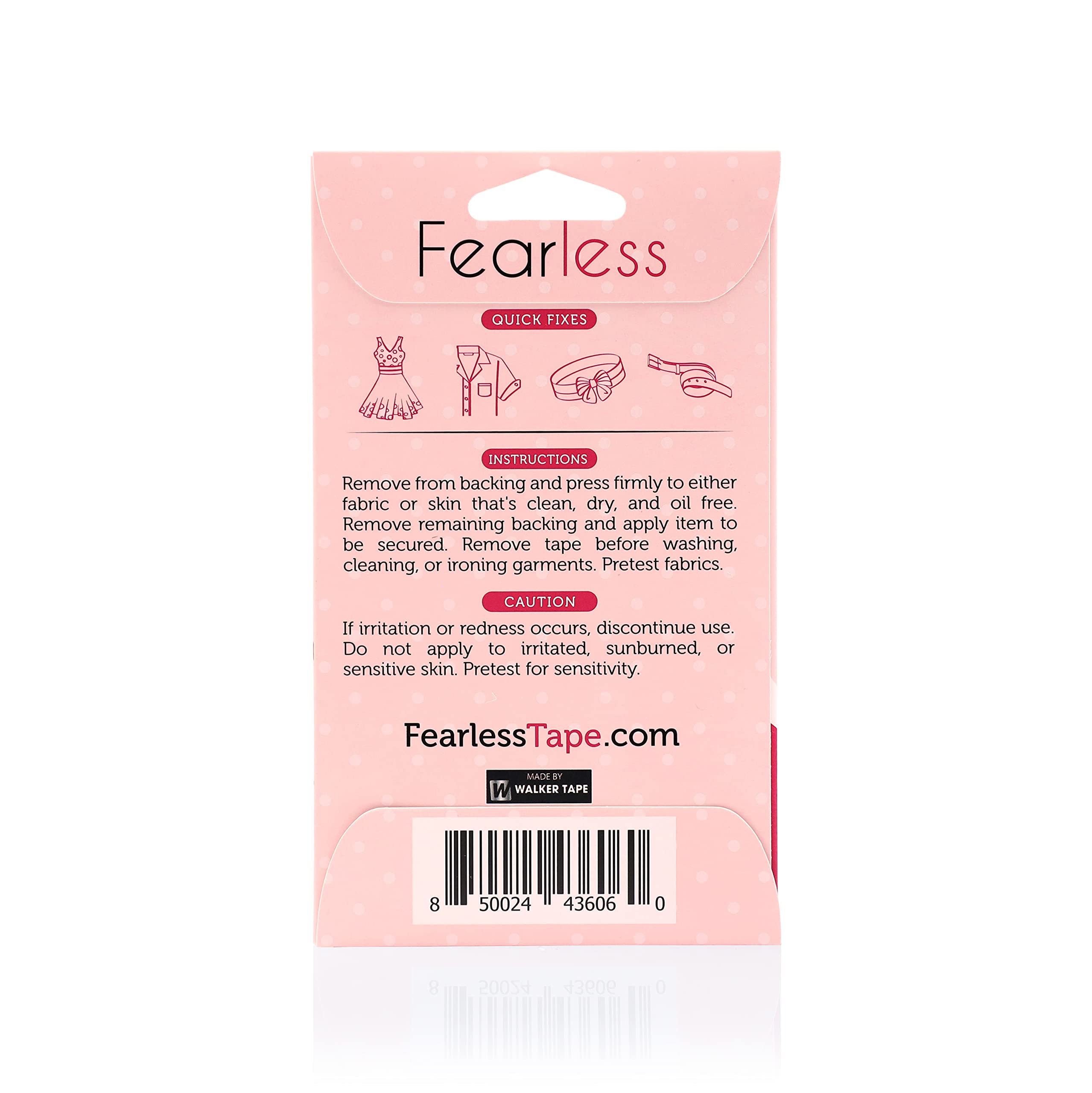 Fearless Tape Double Sided Clothing & Body Tape, 50 Strips | 50 Clear Strips - Ready for Weddings, Proms, and Everyday Outfit Fixes