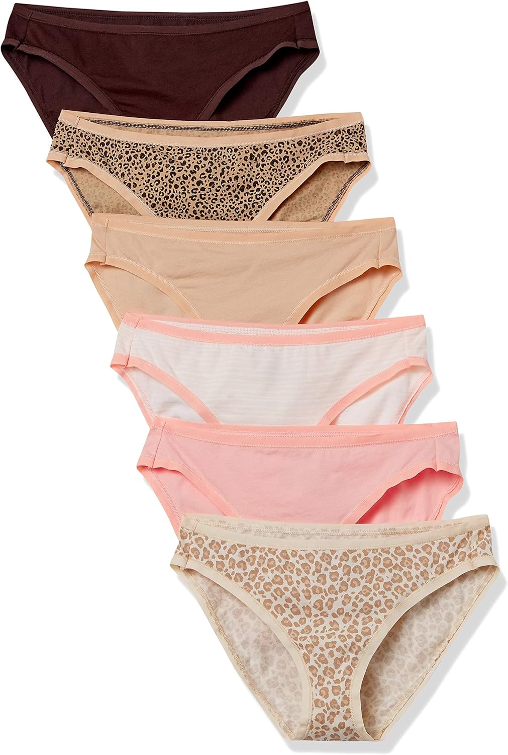 Amazon Essentials Women's Cotton Spandex Bikini Brief Underwear (Available in Plus Size)