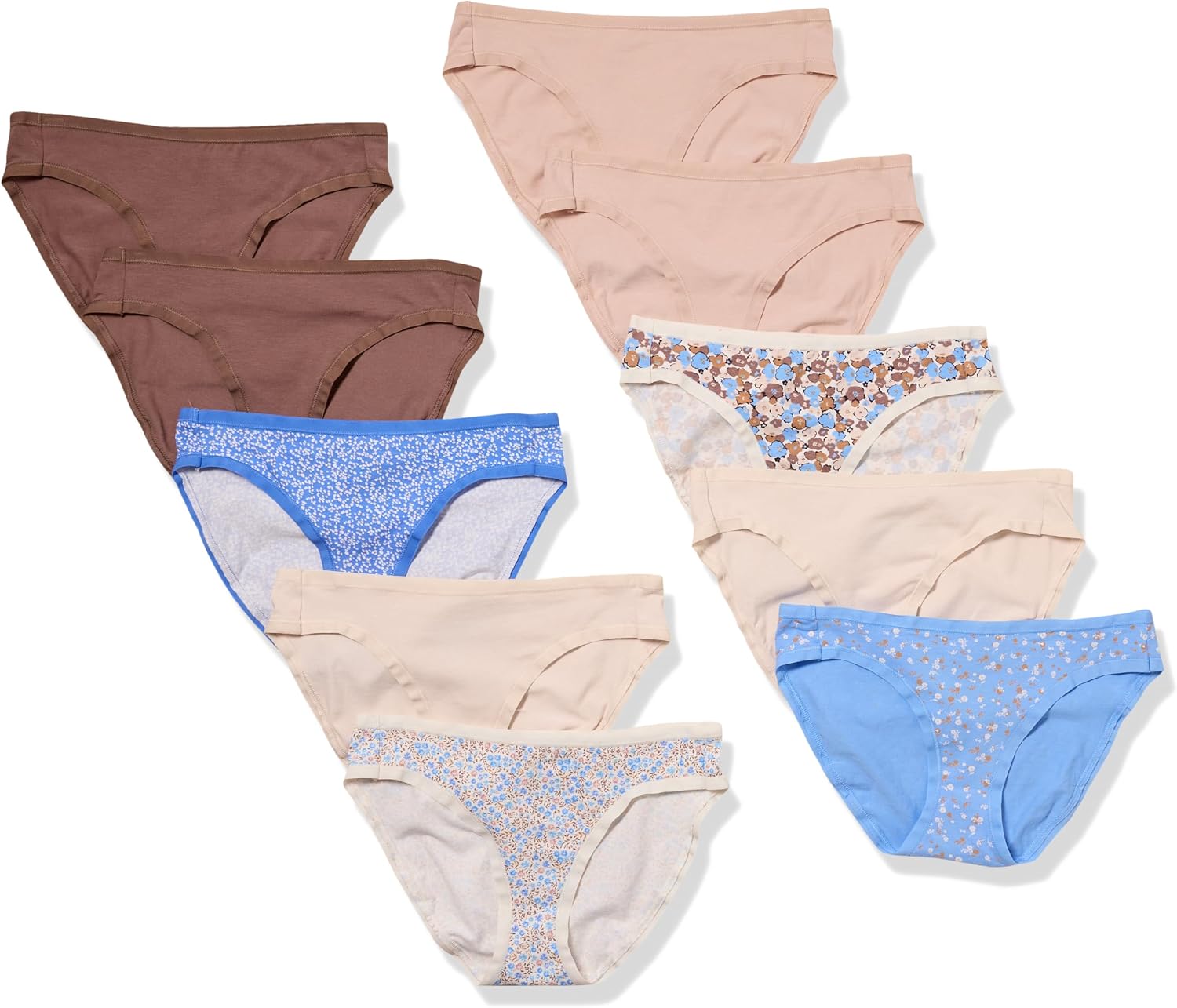 Amazon Essentials Women's Cotton Spandex Bikini Brief Underwear (Available in Plus Size)
