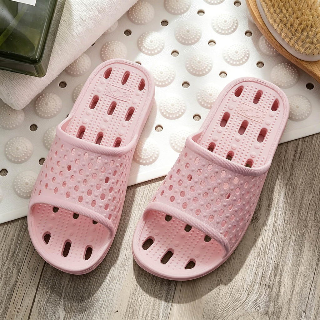 Xomiboe Shower Shoes For Men Women, Quick Dry Shower Slippers for Bathroom | Non Slip Lightweight EVA, With Drain Holes, Wide Fit For Gym Shower, College Dorm, Locker Room, Indoor, Pool