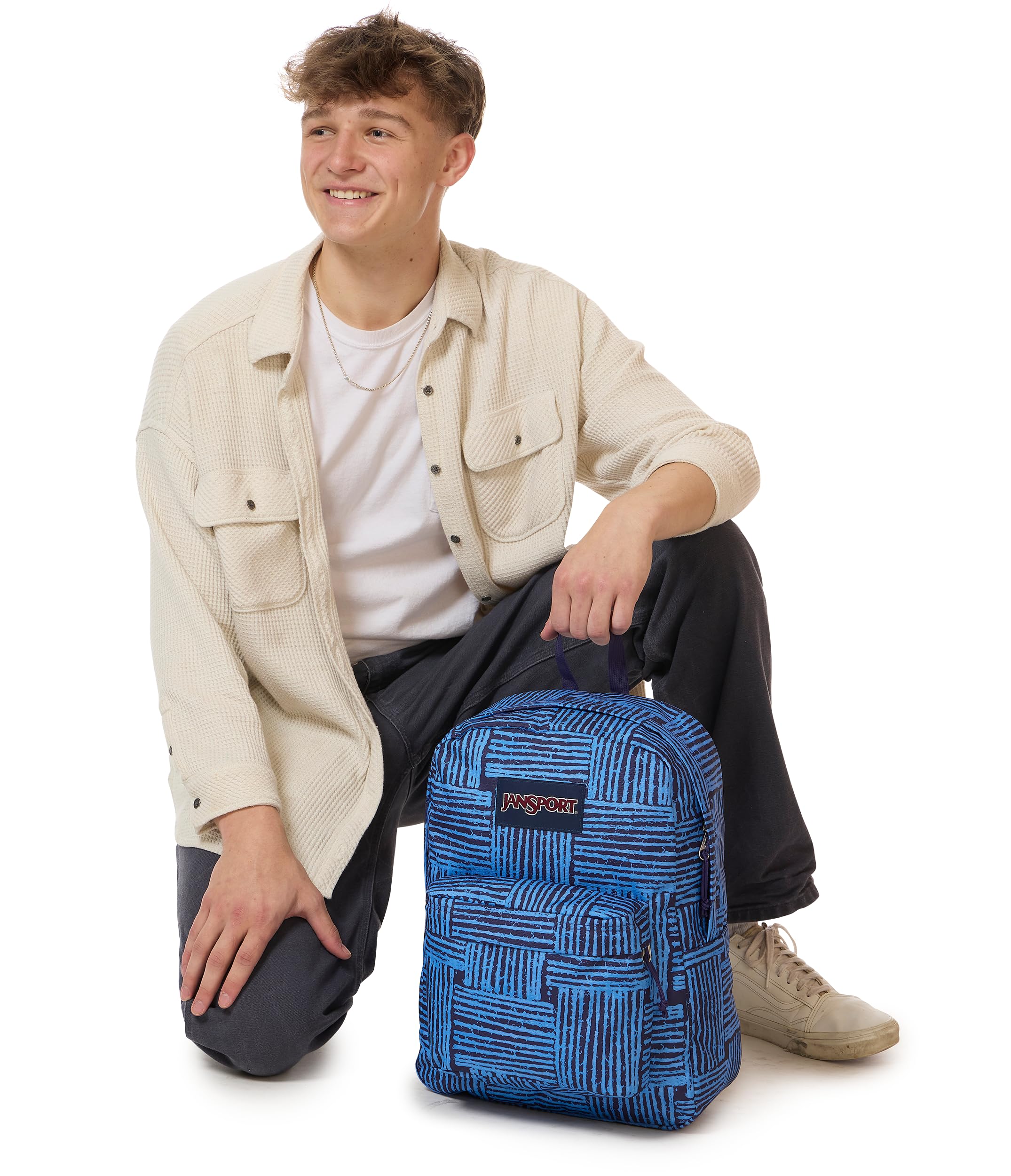 JanSport SuperBreak One Backpack - Durable, Lightweight Bag with 1 Main Compartment, Front Utility Pocket with Built-in Organizer, Premium Backpack, Cherry Lacquer