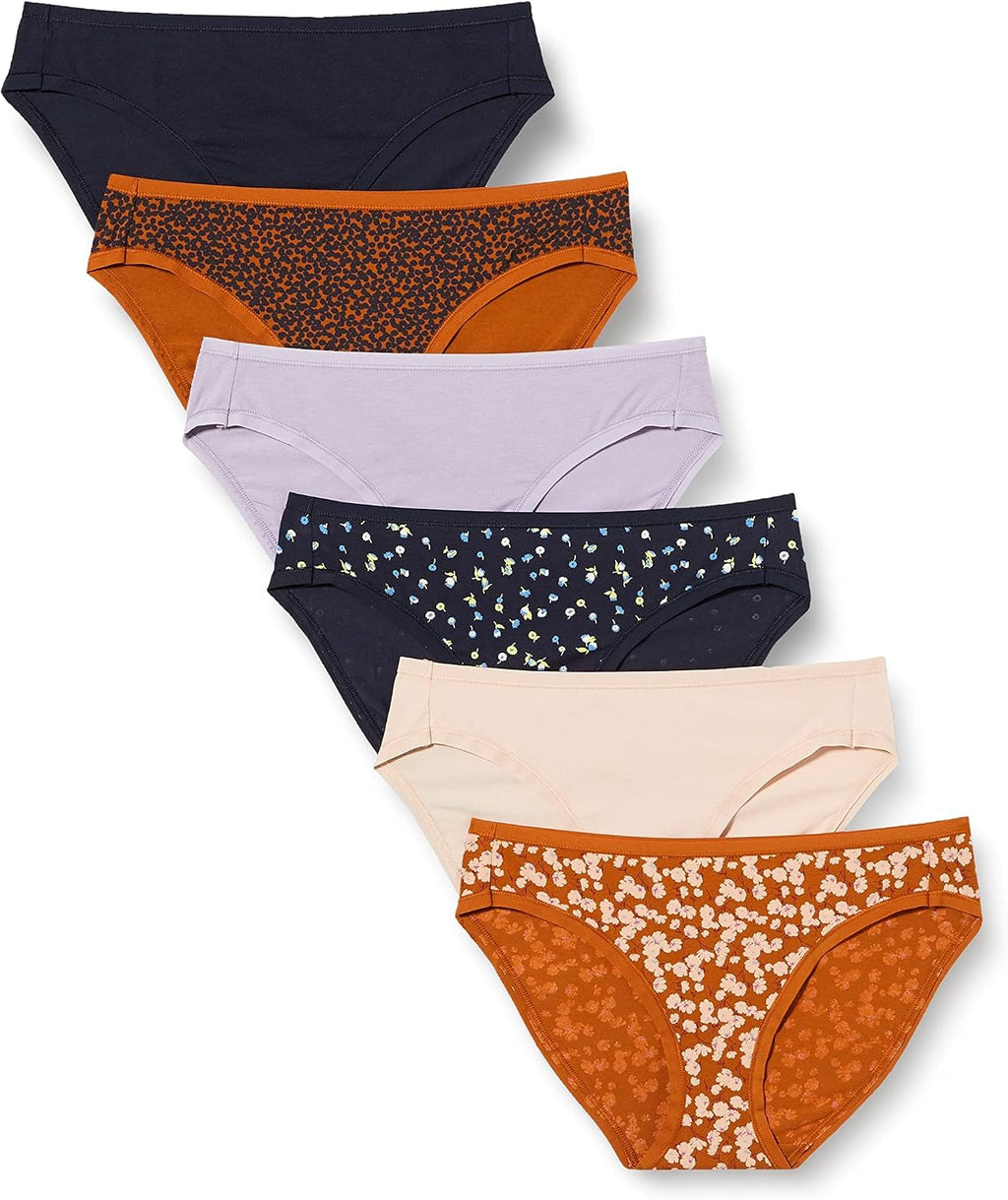 Amazon Essentials Women's Cotton Spandex Bikini Brief Underwear (Available in Plus Size)