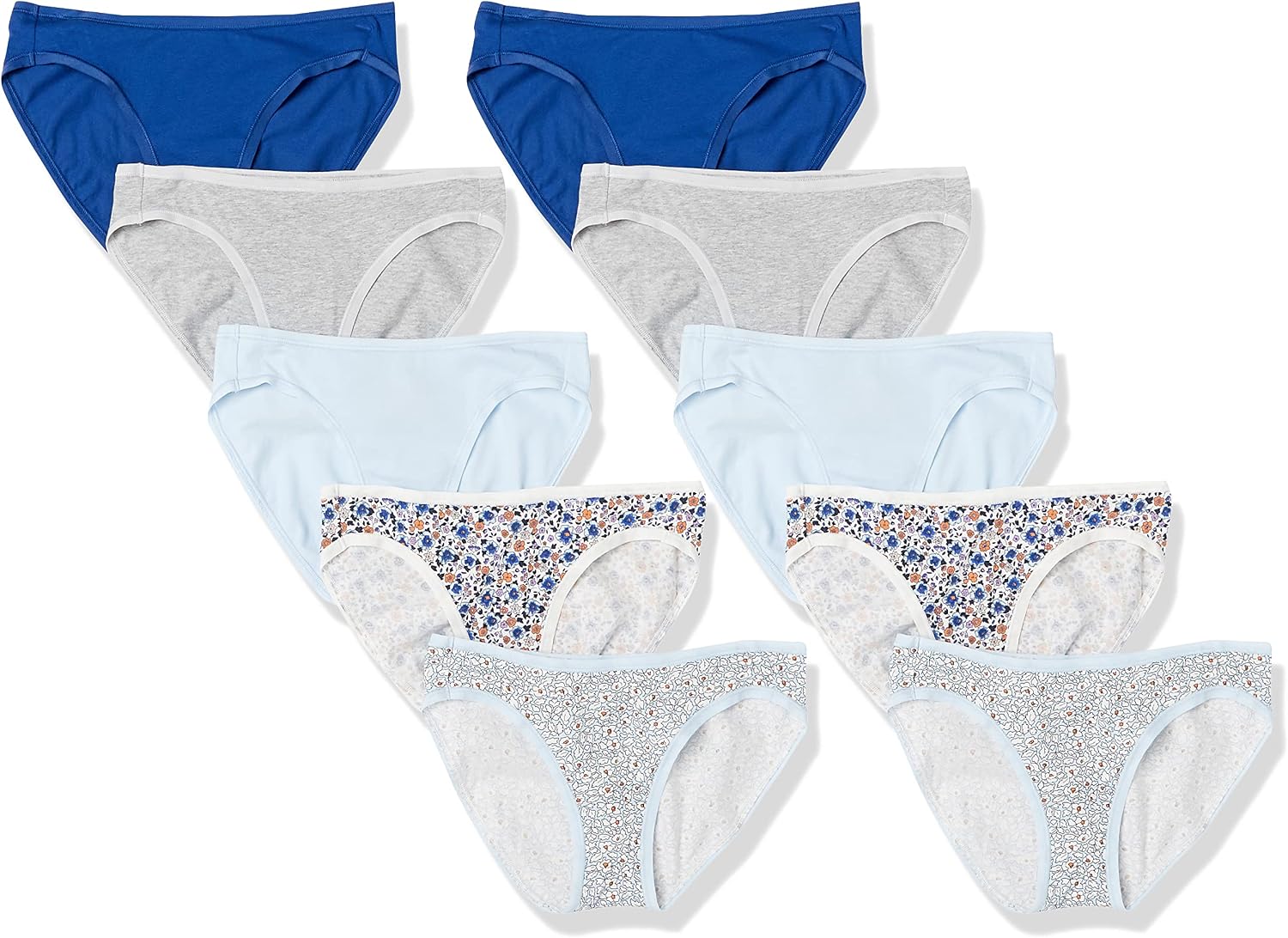 Amazon Essentials Women's Cotton Spandex Bikini Brief Underwear (Available in Plus Size)