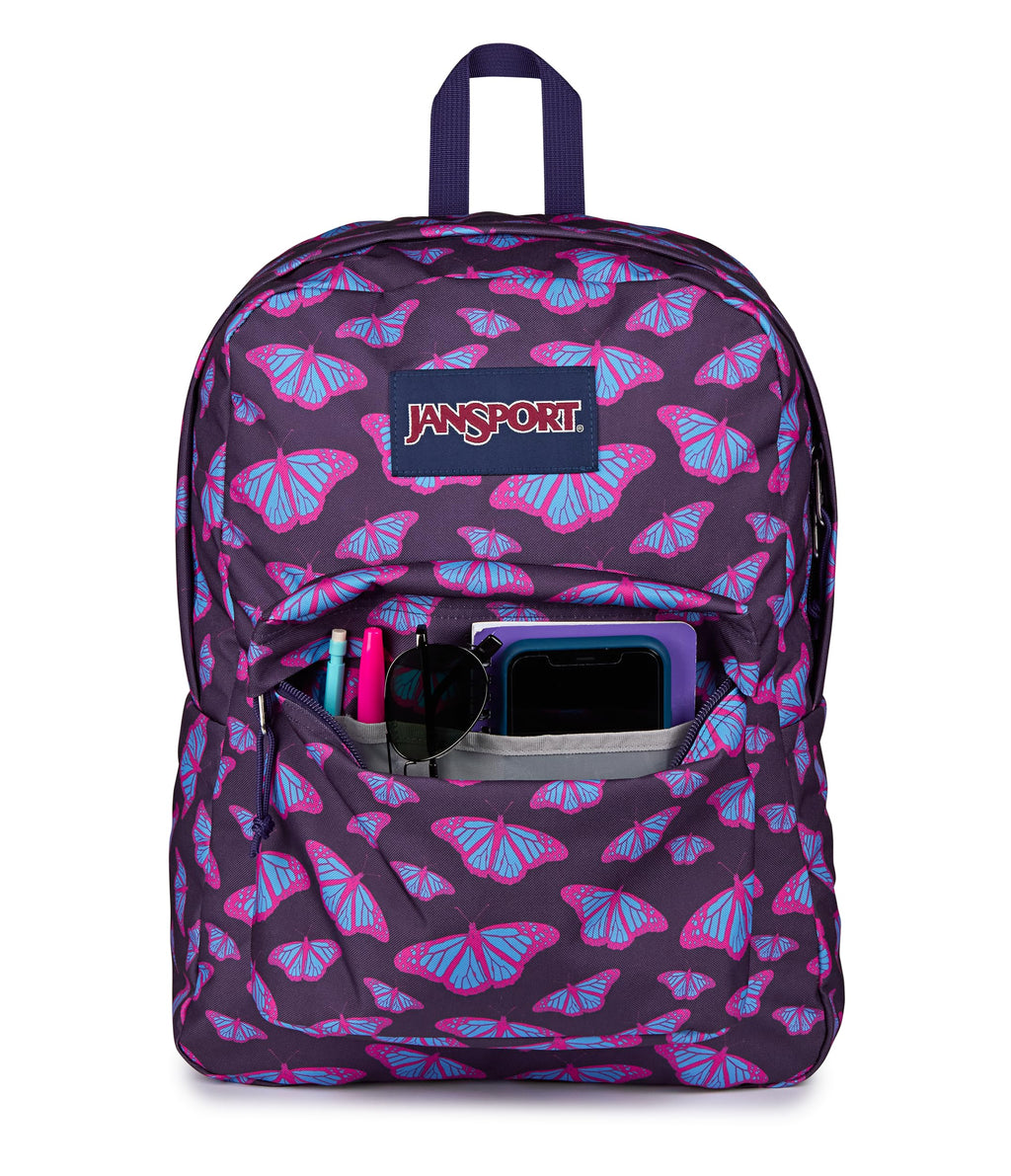 JanSport SuperBreak One Backpack - Durable, Lightweight Bag with 1 Main Compartment, Front Utility Pocket with Built-in Organizer, Premium Backpack, Cherry Lacquer
