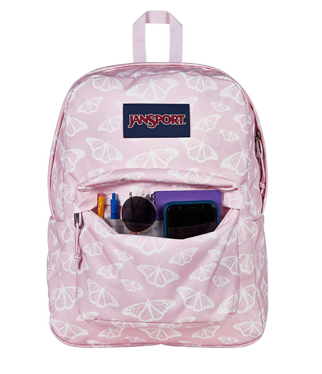 JanSport SuperBreak One Backpack - Durable, Lightweight Bag with 1 Main Compartment, Front Utility Pocket with Built-in Organizer, Premium Backpack, Cherry Lacquer