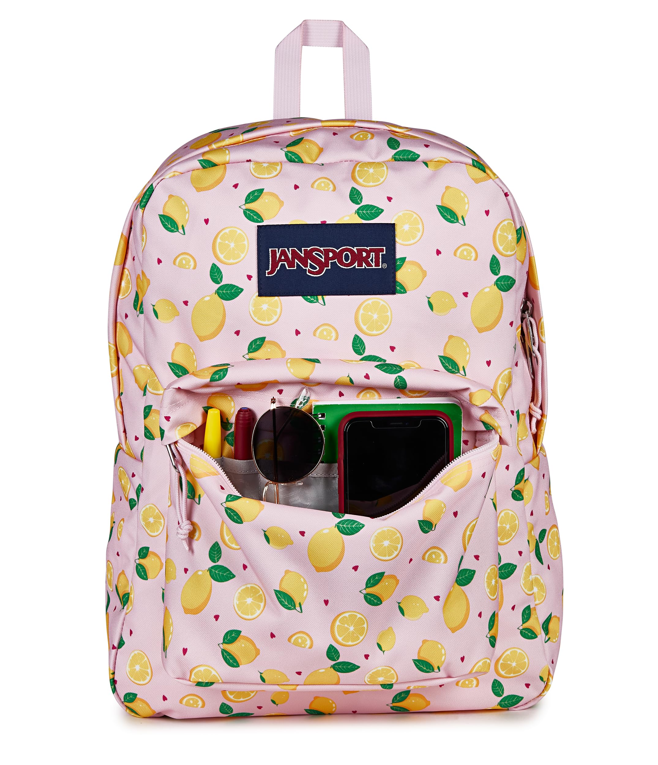 JanSport SuperBreak One Backpack - Durable, Lightweight Bag with 1 Main Compartment, Front Utility Pocket with Built-in Organizer, Premium Backpack, Cherry Lacquer