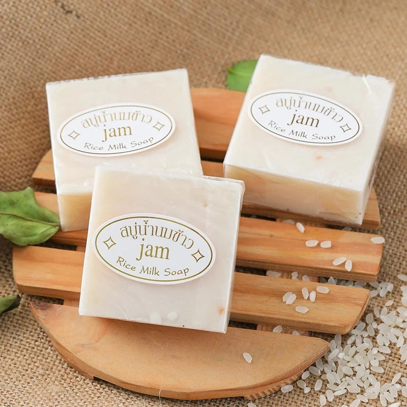 3pcs Thailand  Rice Milk Soap Original Wholesale Handmade Soap Rice Milk  Soap Goat Milk Soap Rice Soap for