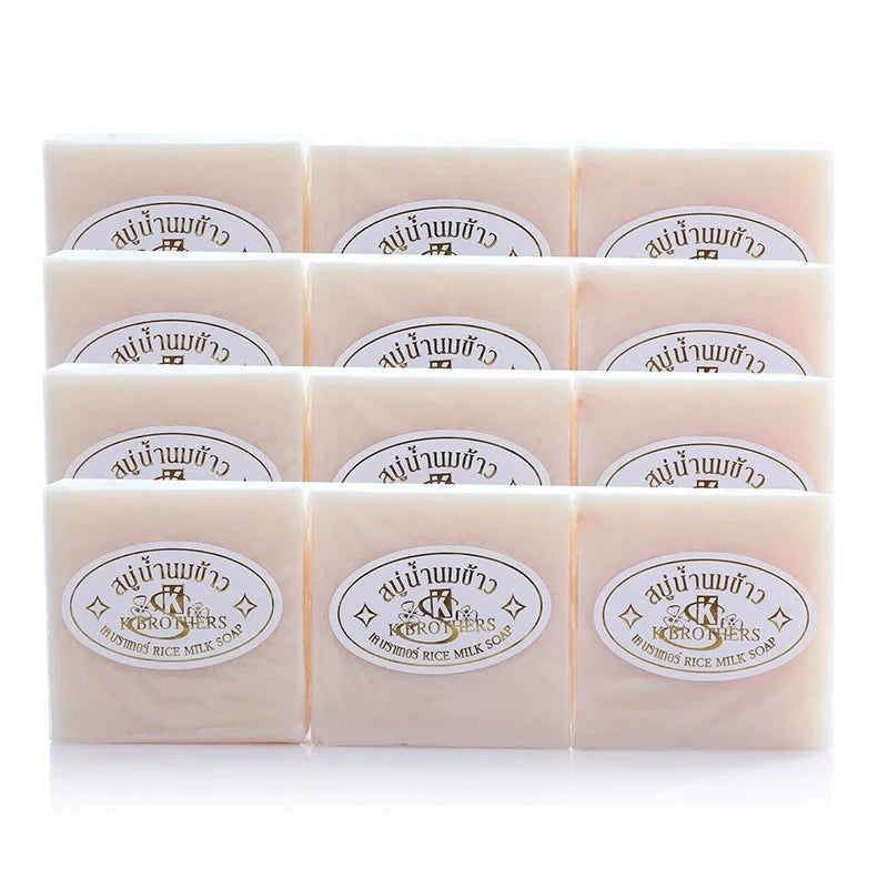 3pcs Thailand  Rice Milk Soap Original Wholesale Handmade Soap Rice Milk  Soap Goat Milk Soap Rice Soap for
